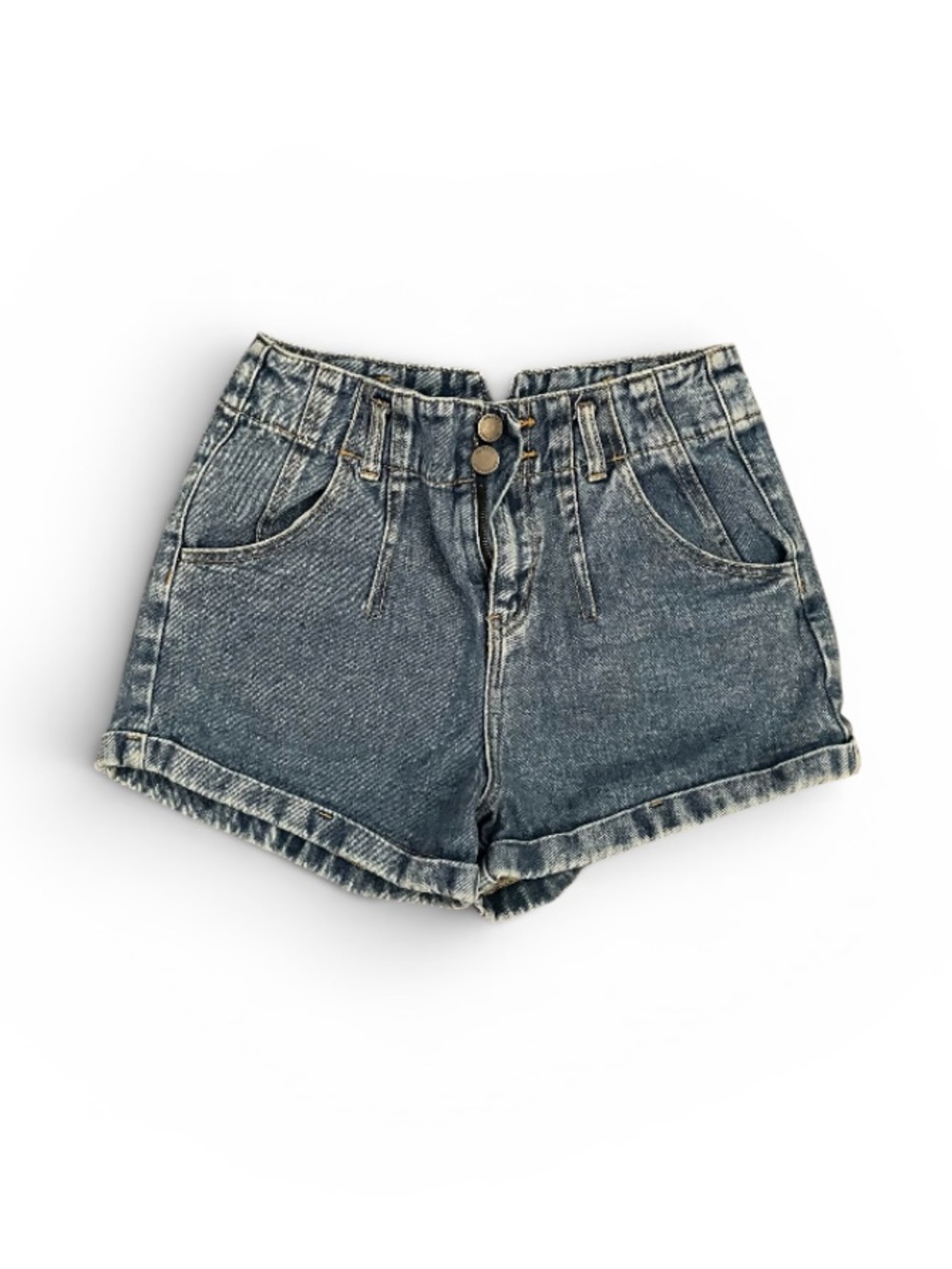 High-Waist Denim Shorts